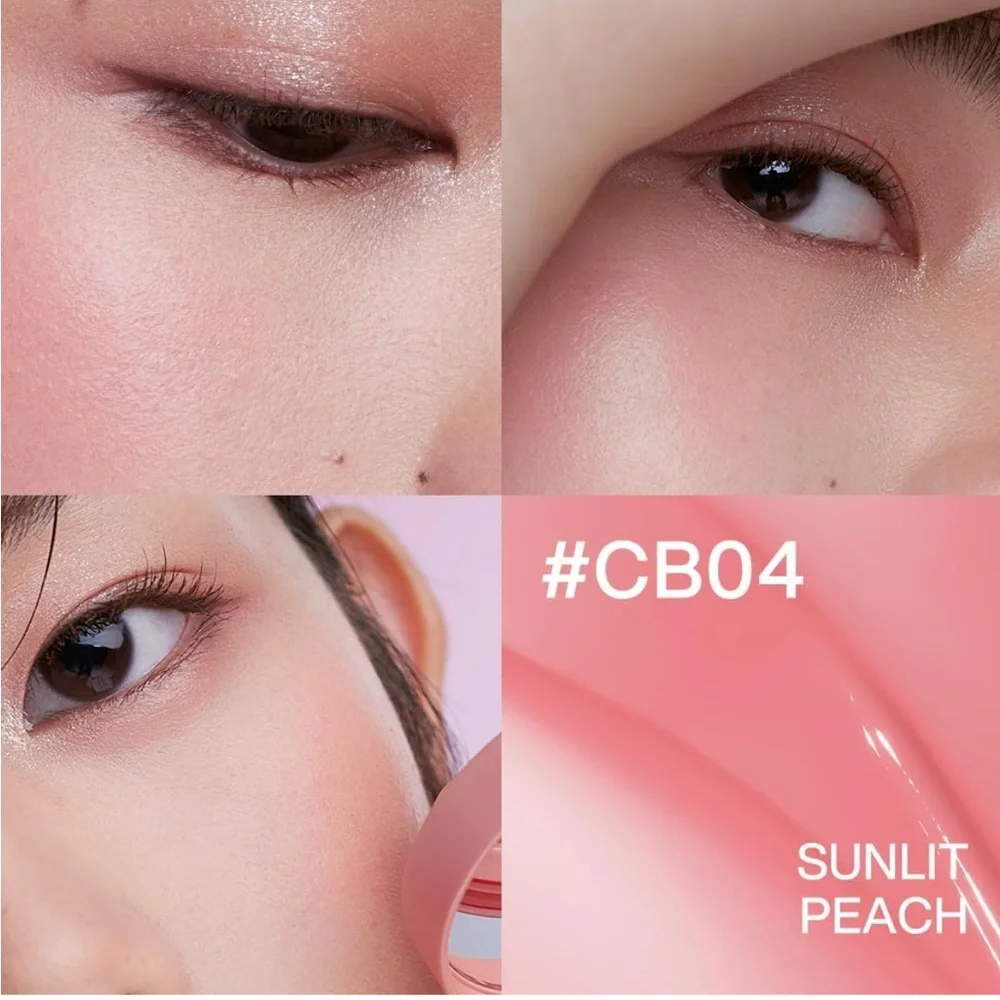 INTO YOU Cream Blush Air Cushion for Cheeks, Sunlit Peach